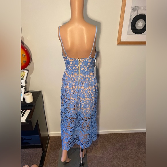 Self-Portrait blue lace dress size UK 10 BNWT - Picture 5 of 11